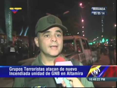 Queman camioneta de la GNB en Altamira y atacan a 3 efectivos