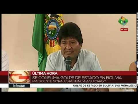 Evo Morales anuncia su renuncia a la Presidencia de Bolivia
