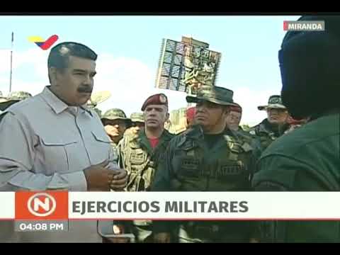 Presidente Nicolás Maduro en ejercicios militares en Fuerte Guaicaipuro (1/2)