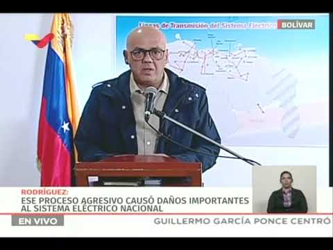 Jorge Rodríguez, declaraciones el 10 abril 2019 sobre causas del apagón del día anterior