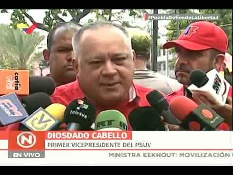Diosdado Cabello, declaraciones a la prensa durante marcha este 30 marzo 2019