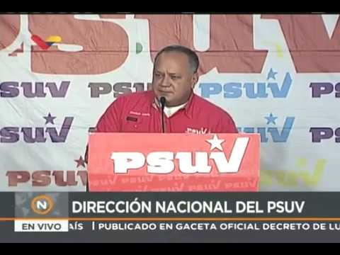 Diosdado Cabello, rueda de prensa del PSUV, 20 agosto 2018