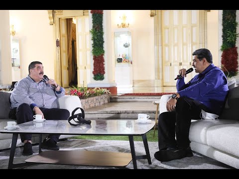 Maduro recibe a Maelo Ruíz en el Palacio de Miraflores, 4 de abril de 2022