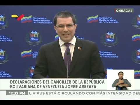 Canciller venezolano Jorge Arreaza pide a ONU canal para resolver problemas fronterizos con Colombia