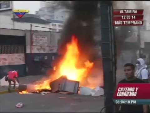 Torre Británica de Altamira (Venezuela) destruida por vándalos opositores