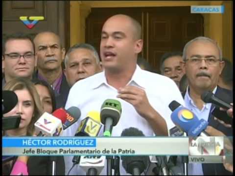 Héctor Rodríguez: Acuerdo de &quot;abandono de cargo&quot; de Maduro por la AN es una &quot;ridiculez&quot;