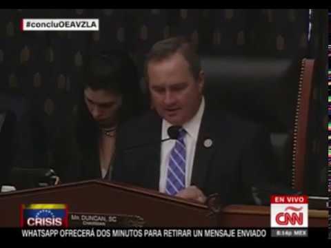 Congresista estadounidense amenaza a tres países por apoyar a Venezuela en la OEA