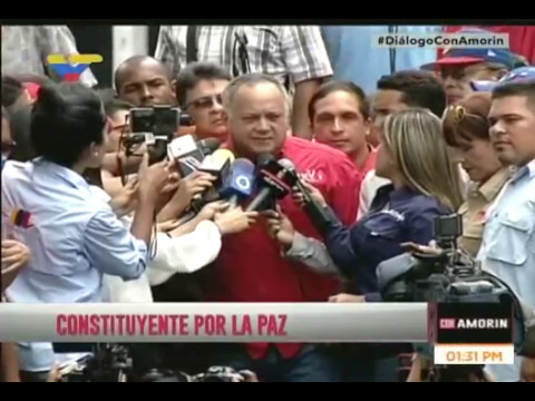 Diosdado Cabello desde la marcha por la Constituyente, este 8 de mayo de 2017