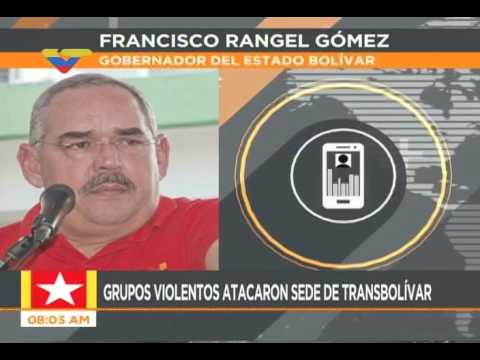 Gobernador Rangel Gómez denuncia 51 autobuses destruidos por actos vandálicos opositores