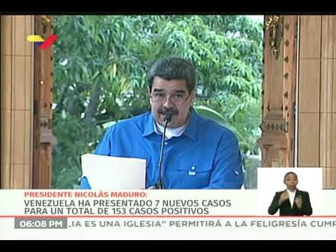 Reporte Coronavirus Venezuela, 03/04/2020: Presidente Maduro informa 7 nuevos casos y 2 fallecidos