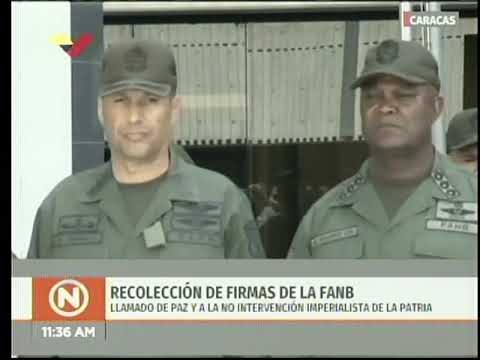 Venezuela: Fuerza Armada se une a recolección de firmas contra amenazas de Estados Unidos