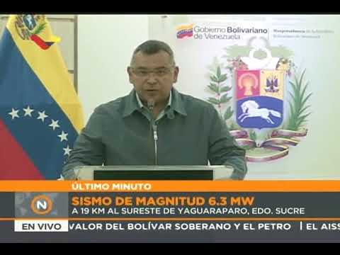 ¡Sismo de 6,3 Mw en Venezuela! Habla ministro de Relaciones Interiores, Nestor Reverol