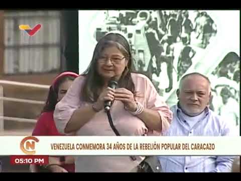 Conmemoran 34 años del Caracazo en Cuartel San Carlos (Luis Britto García, Diosdado Cabello, etc.)
