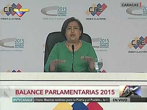 Rueda de prensa completa (casi) de Tibisay Lucena este 5 de diciembre de 2015
