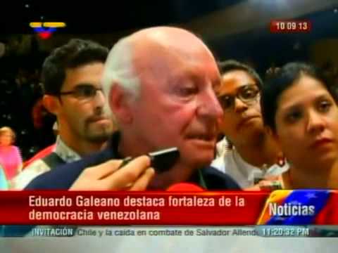 Declaraciones de Eduardo Galeano tras terminar evento en Teatro Teresa Carreño, Caracas