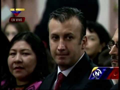 Chávez en la juramentación de nuevos ministros el 14 de octubre de 2012
