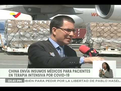 China envía a Venezuela 25 toneladas de insumos para pacientes en terapia intensiva por Covid-19