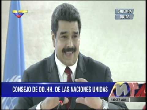 Presidente Nicolás Maduro en Suiza, Consejo de Derechos Humanos de las Naciones Unidas