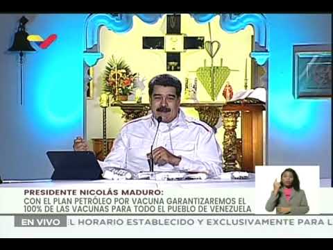 Maduro propone &quot;Petróleo por Vacunas&quot; para pagar 100% de las dosis contra la Covid-19 en Venezuela