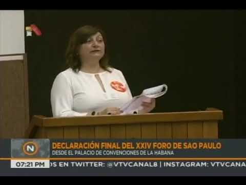 Declaración final del Foro de Sao Paulo, 17 de julio de 2018