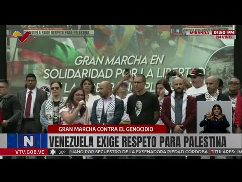 Caracas marcha por Palestina este 7 de octubre de 2025
