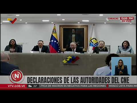 CNE anuncia elecciones de alcaldes y concejales para el 27 de julio de 2025