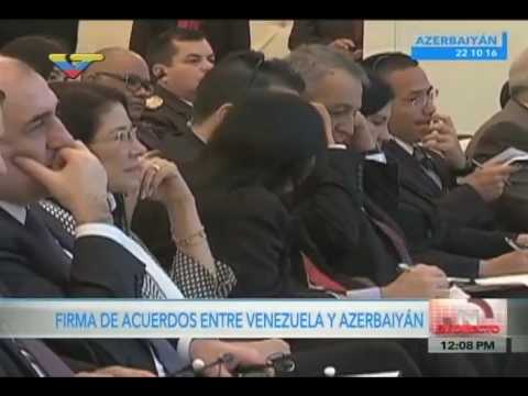 Maduro desde Azerbaiyán firma acuerdos en materia petrolera, 22/10/16
