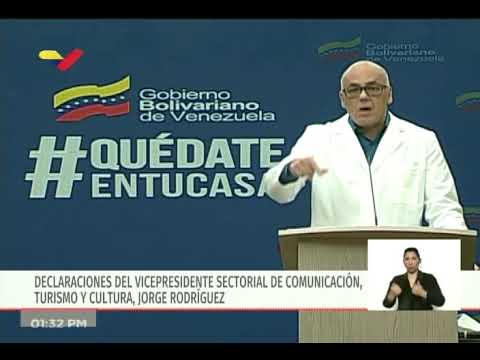 Reporte Coronavirus Venezuela, 24/04/2020: Siete nuevos casos, reporta Jorge Rodríguez