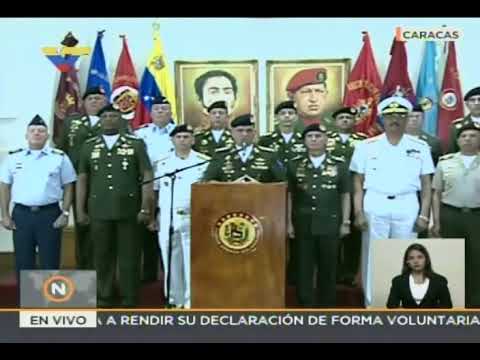 Ministro de Defensa venezolano lee comunicado con contundente respuesta a Rex Tillerson