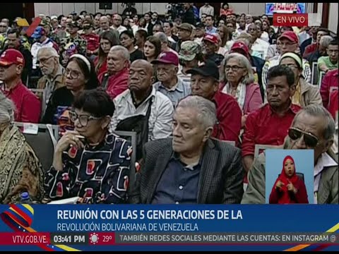 Maduro se reúne con las 5 Generaciones de la Revolución y llama a hacer refundación y reformateo