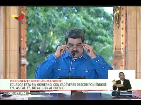 Presidente Maduro ofrece ayuda a Ecuador ante los graves problemas por el coronavirus