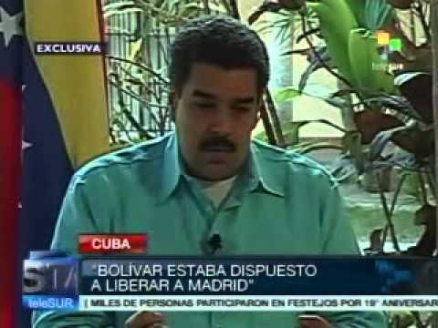 Nicolás Maduro entrevistado en Telesur este 1 de enero de 2013, parte 1
