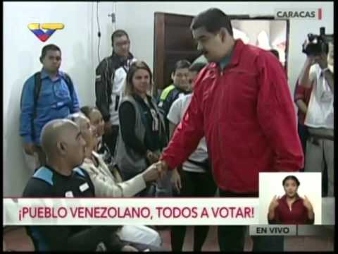 Acto de votación y palabras completas de Nicolás Maduro este 6 diciembre 2015 desde Catia