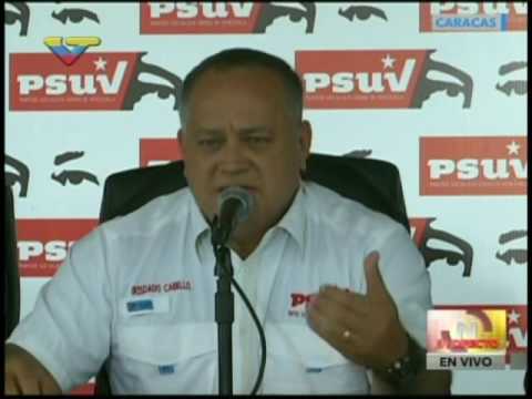 Diosdado Cabello, rueda de prensa del PSUV tras intento de golpe parlamentario, 24/10/2016