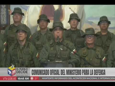 Vladimir Padrino López: Hay un golpe de Estado en marcha - lee comunicado del Ministerio de Defensa