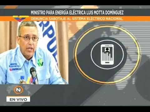 Ministro de Energía Eléctrica sobre apagones en Barinas, Táchira, Mérida, Trujillo y Portuguesa