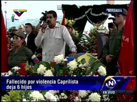 Presidente Nicolás Maduro en La Limonera, donde fueron asesinados 2 chavistas el lunes