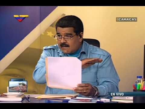 Maduro lee &quot;Plan de 100 días&quot; y las &quot;Medidas inmediatas del Gobierno de Transición&quot;