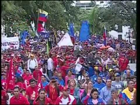 Tribuna Antiimperialista en la Plaza Bolívar, acto completo a 2 años de siembra de Chávez