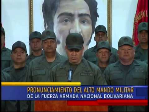 Pronunciamiento del Alto Mando Militar en apoyo al Presidente Nicolás Maduro