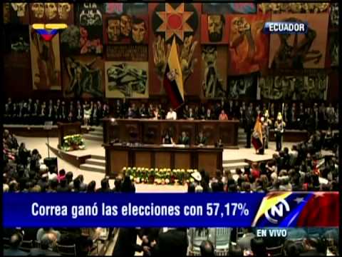 Emotiva juramentación de Rafael Correa este 24 de mayo de 2013