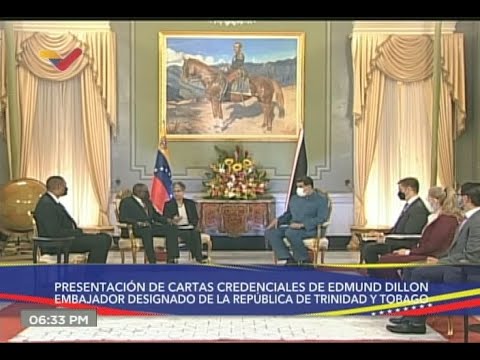 Embajador de Trinidad y Tobago presenta credenciales ante el Presidente Maduro, 21 marzo 2022