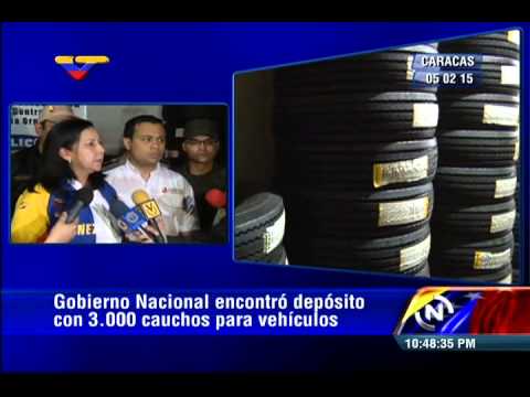 Gobierno encuentra tres mil cauchos acaparados en Santa Mónica, los vendían a Bs 80 mil