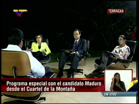 Entrevista completa de Nicolás Maduro en Venevisión y VTV este 11 de abril de 2013