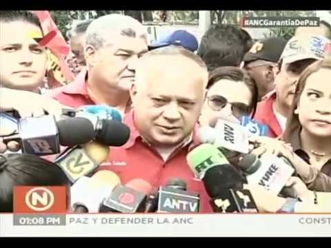 Diosdado Cabello declara desde la marcha en apoyo a la ANC este 10 de marzo de 2020