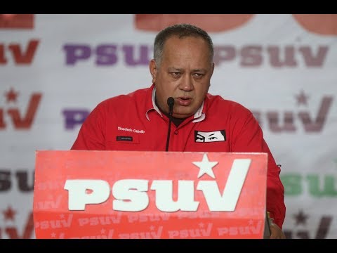 Diosdado Cabello, rueda de prensa del PSUV el 23 julio 2018