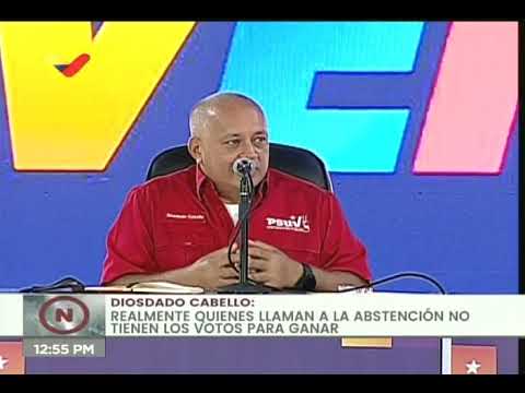 Diosdado Cabello y Jorge Rodríguez en rueda de prensa del PSUV, 22 septiembre 2020