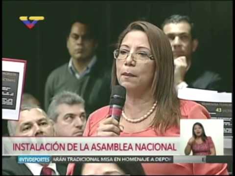 Discursos de Luis Florido y de Tania Díaz en Instalación Asamblea Nacional 2016