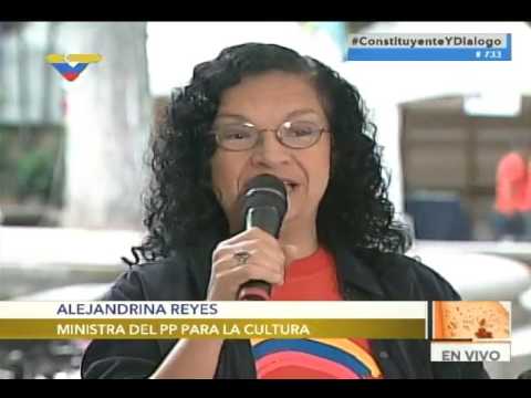 MInistra de Cultura Alejandrina Reyes y Freddy Ñáñez en inauguración de Feria del Libro de Caracas