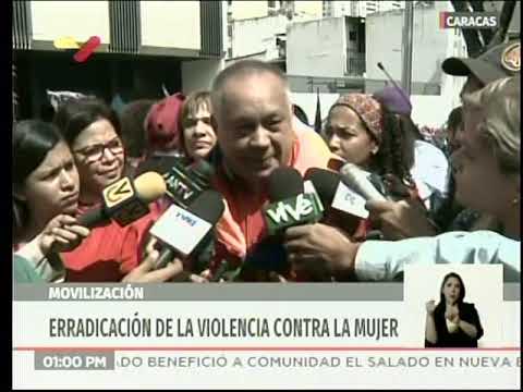 Diosdado Cabello, declaraciones en marcha del Día para Erradicar Violencia contra la Mujer